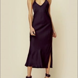 Blue Life Navy blue silk slip dress